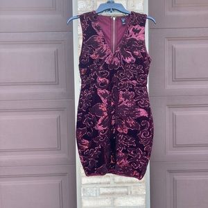 Wine colored sequin homecoming dress